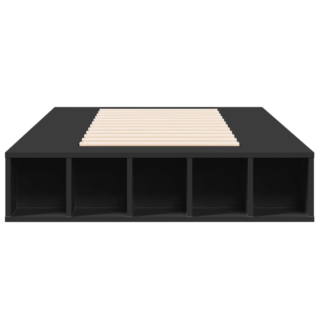 Bed Frame Black 75x190 cm Particleboard