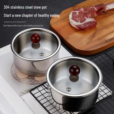 304 Stainless Steel Double-Layer Steamed Egg & Soup Bowl with Lid - Heat Resistant Cooking Pot for Home Use