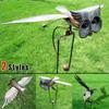 Iron Owl Wind Spinner Wing Flapping Owl Wind Chime Outdoor Eagles Metal Windmill Weather Resistant Eagle Garden Stake Decoration