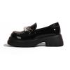 Thick-soled Women's New Spring Heightening White Small Leather Shoes One-pedal Women's Shoes Muffin Pearl Single Shoes