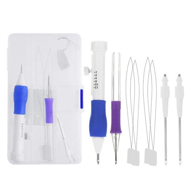 Gör-det-själv Magisk Broderipenna Set Punch Needle Kit Sömnadsverktyg Set Klädsömnad Vävning Lapptäcke Stickning Verktyg Sömnadstillbehör