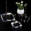 Display Stand Adjustable Metal Display Rack with Clear Acrylic Base for Collections Craft Plate Jewellery