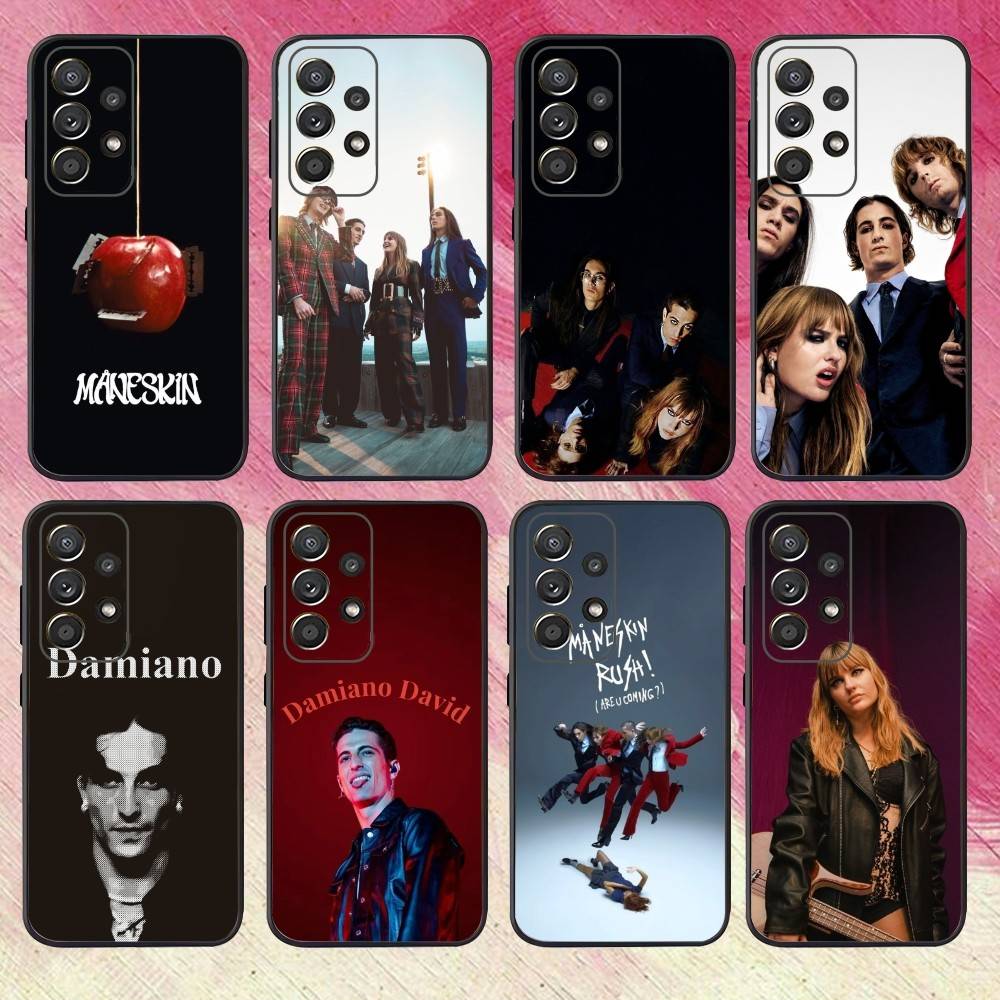 D-Damiano D-David M-Maneskin-es Phone Case For Samsung S25,S24,S21,S22,S23,S30,Ultra,S20,Plus,Fe,Soft Silicone Black Cover
