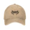 Napalm Death Washed Cotton Baseball Cap Black Metal Logo Design Unisex Adjustable Fit Classic Style Outdoor Accessory