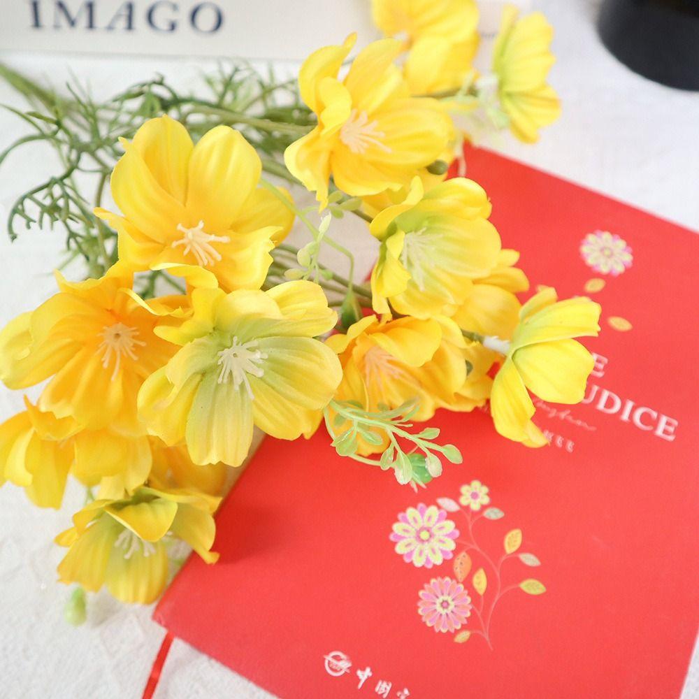 New Silk Cloth Fake Flower DIY Floral Materials Soft Flower Bouquet Realistic Chrysanthemum Valentine's Day Gift