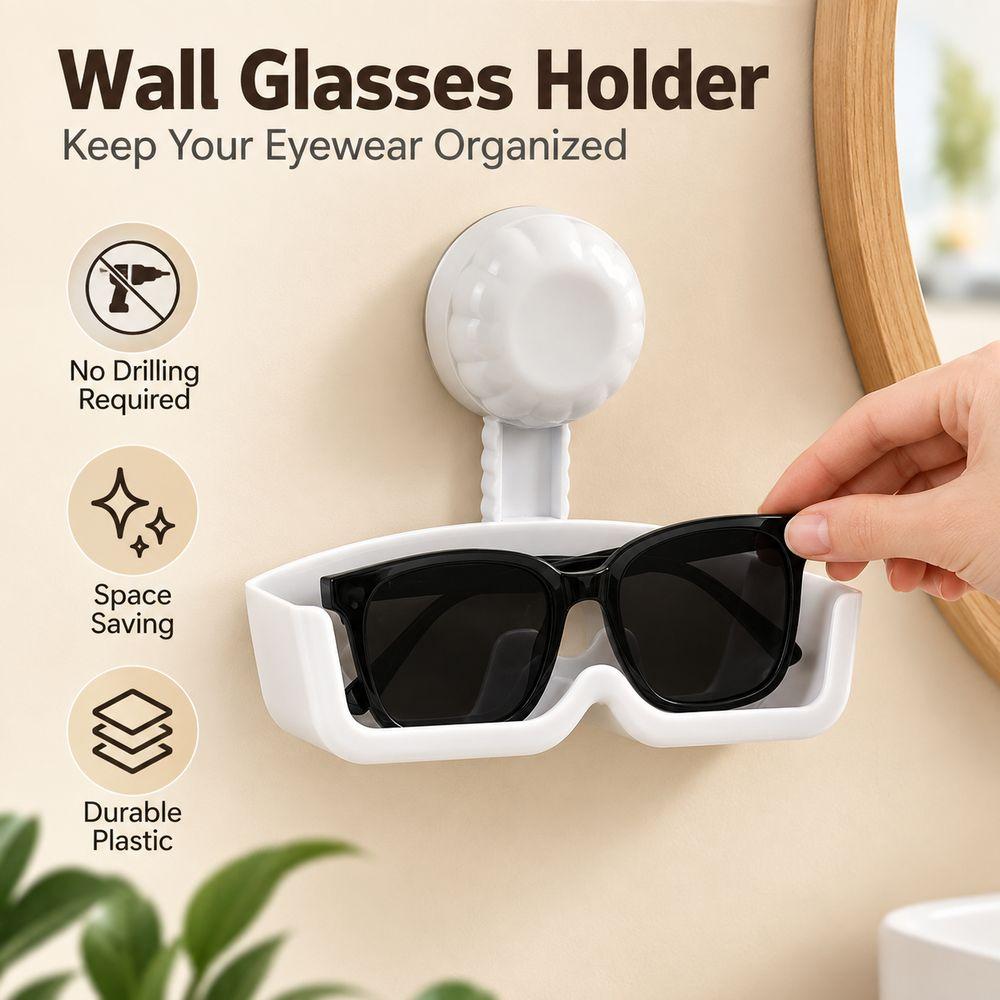 Stable Wall Glasses Holder Wall Mounted Eyewear Organizer New Eyeglass Holder Home Storage