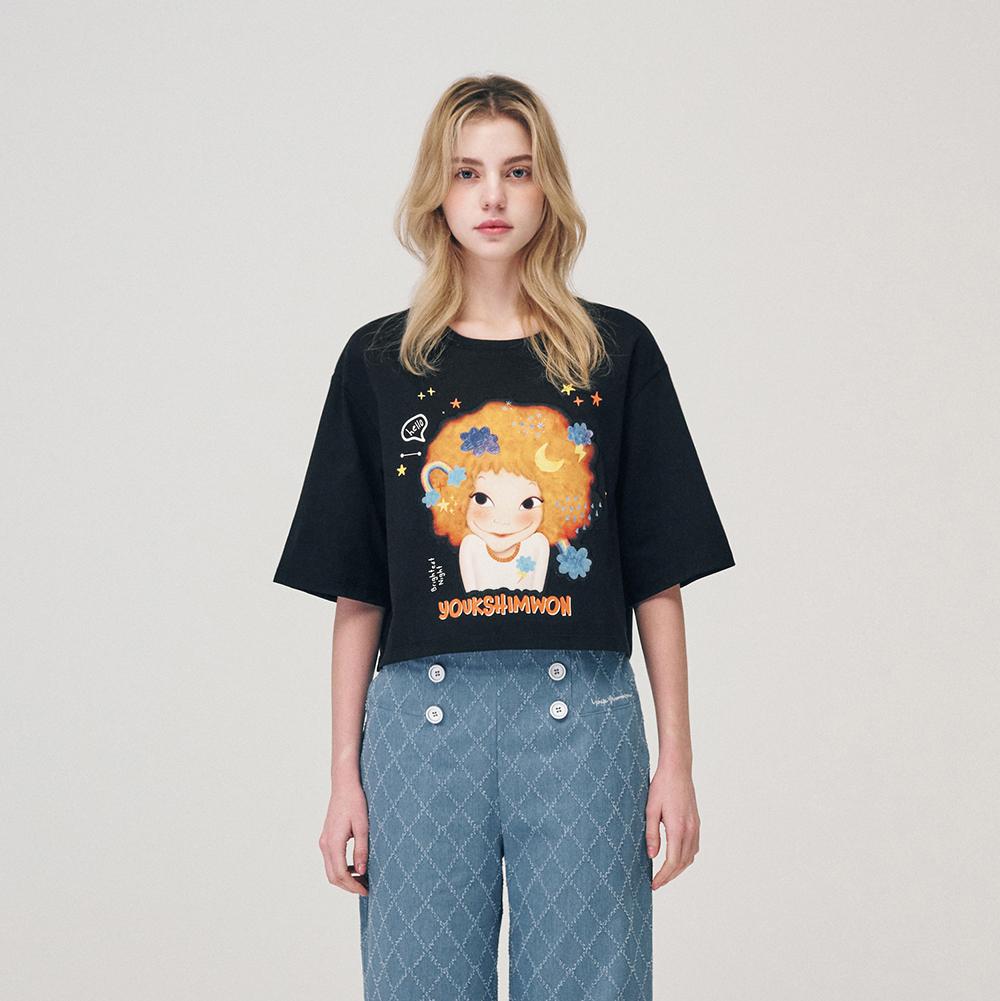 Yugsimwon Dreaming Semi-Crop T-Shirt F Sunny