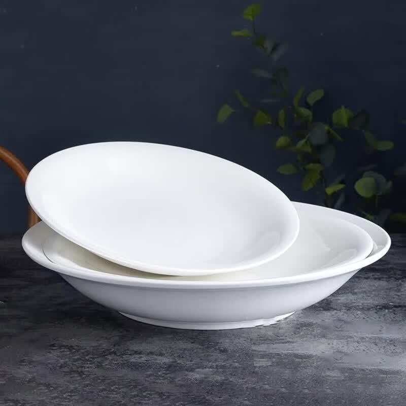 PYTHONIC Extra Large Round Ceramic Fish Plate