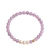 Mingtai Jewelry Natural Crystal Amethyst Gray Pearl Bracelet As a Gift for Girlfriend