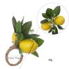 Artificial Lemon Napkin Rings Set of 2, Jute Napkin Ring, Greenery Napkin Ring Holders Farmhouse Napkin Rings for Summer Decor Dinner Weddings Parties