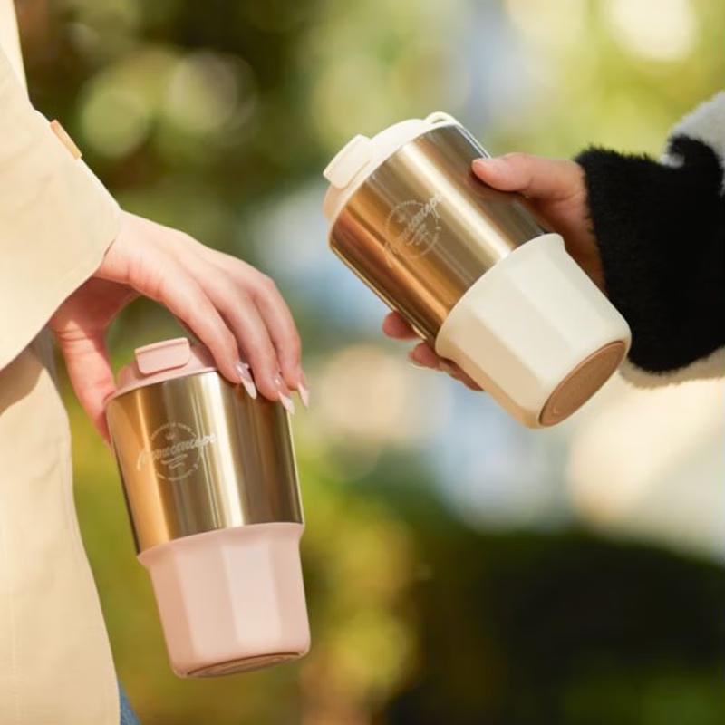 MOMOCONCEPT Geometric Ridge Insulated Coffee Cup