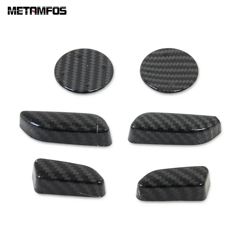 Car Accessories For Tesla Model X 2016 2017 2018   Carbon Fiber Interior Seat Adjustable Switch Button Cap Cover Trim