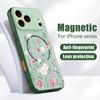 Simple Style Love Heart Pattern Case For iPhone 17 Pro Max Magnetic For Magsafe Hybrid Slim Matte Cover For iPhone 16 15 14 13 Pro Max