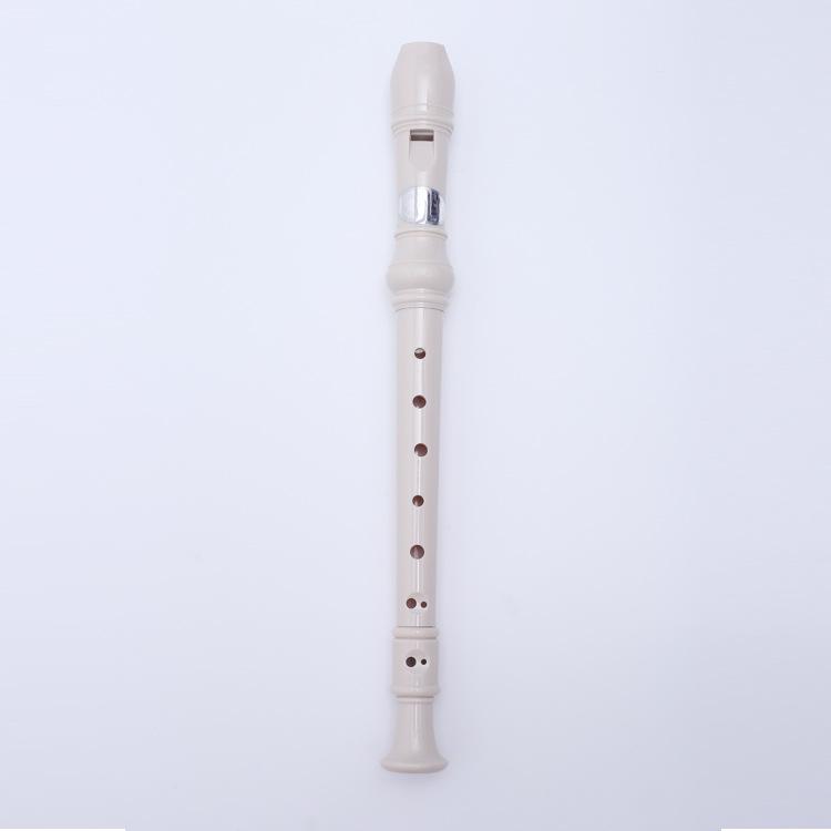 Swan ABS German Soprano Recorder for Students, 6/8-Hole, White Flute