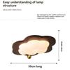 2024 New Led Wood Ceiling Light Bedroom Lamp Creative Cloud Star Living dining Lamp Home Decor  Retro Walnut Color Lamp Ceiling
