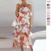 2026 Stylish Off-Shoulder Chiffon Floral Evening Gown