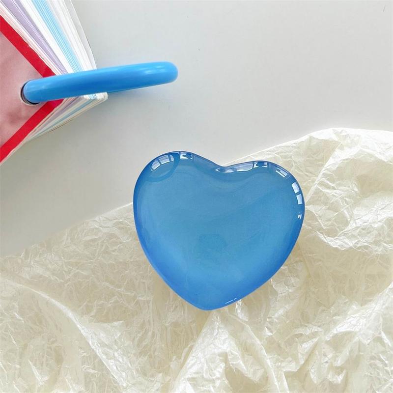 

Cute 3D Glossy Love Heart Phone Socket Holder Finger Grip Tok Bracket For iPhone 14Pro Samsung Universal Folding Stand Griptok