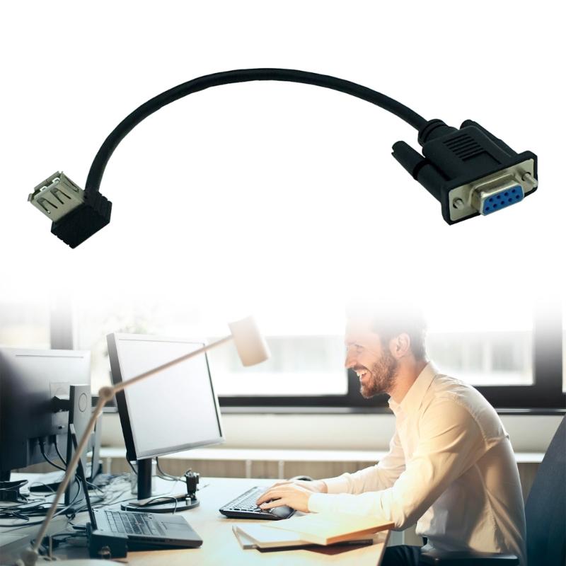 USB 2.0 A Female To RS232 DB9 Female Serial Cable Adapter Converters For Serial Plugs Devices Enhances Device Connection