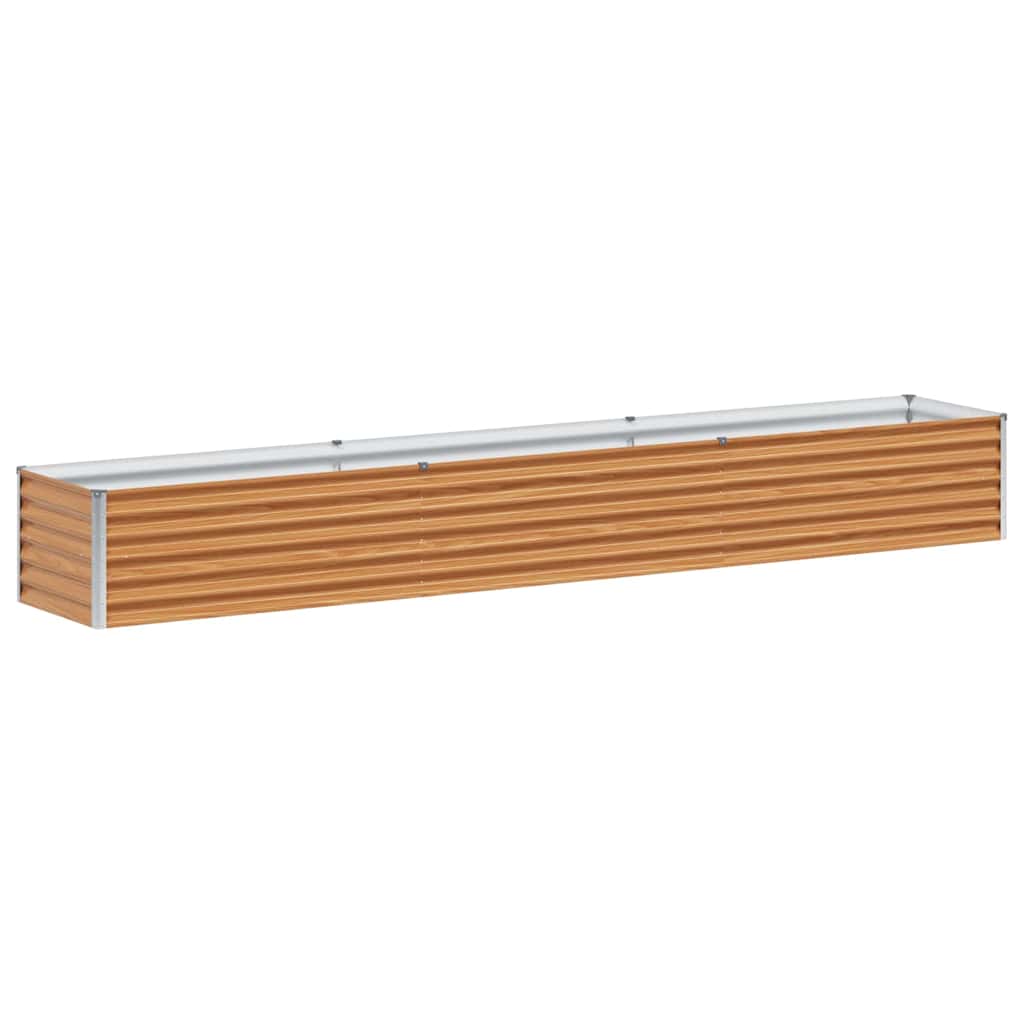 Raised Bed Light Brown 290 X 50 X 36 Cm Galvanized Steel