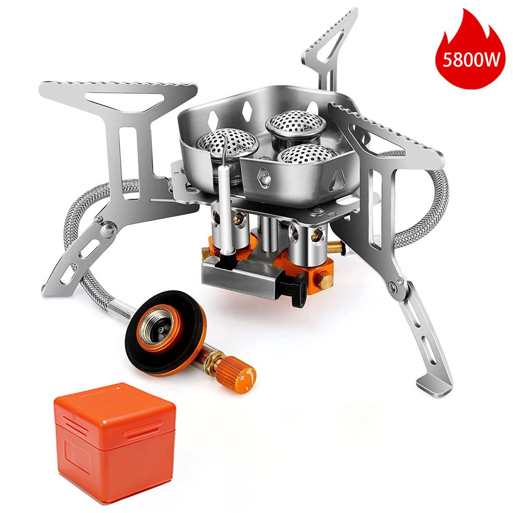 Outdoor Windproof Gas Stove Portable Tourist Camping Picnic Survive Burner 3500/5800W Big Power Foldable Hiking Barbecue Stove