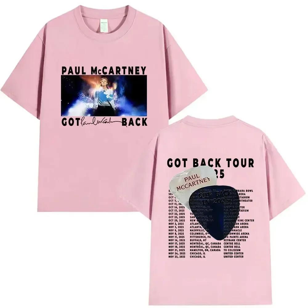 Paul Mccartney Got Back Tour 2025 New Graphic T Shirts Unisexs Wounisex Vintage Hip Hop Oversized Cotton Tshirt Fans Gift Streetwear