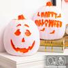 Halloween Pumpkin Lantern Spooky LED Light-up Curved Pumpkin Lamp with Sound for Trick or Treat Parties Indoor Outdoor Desktop Decor