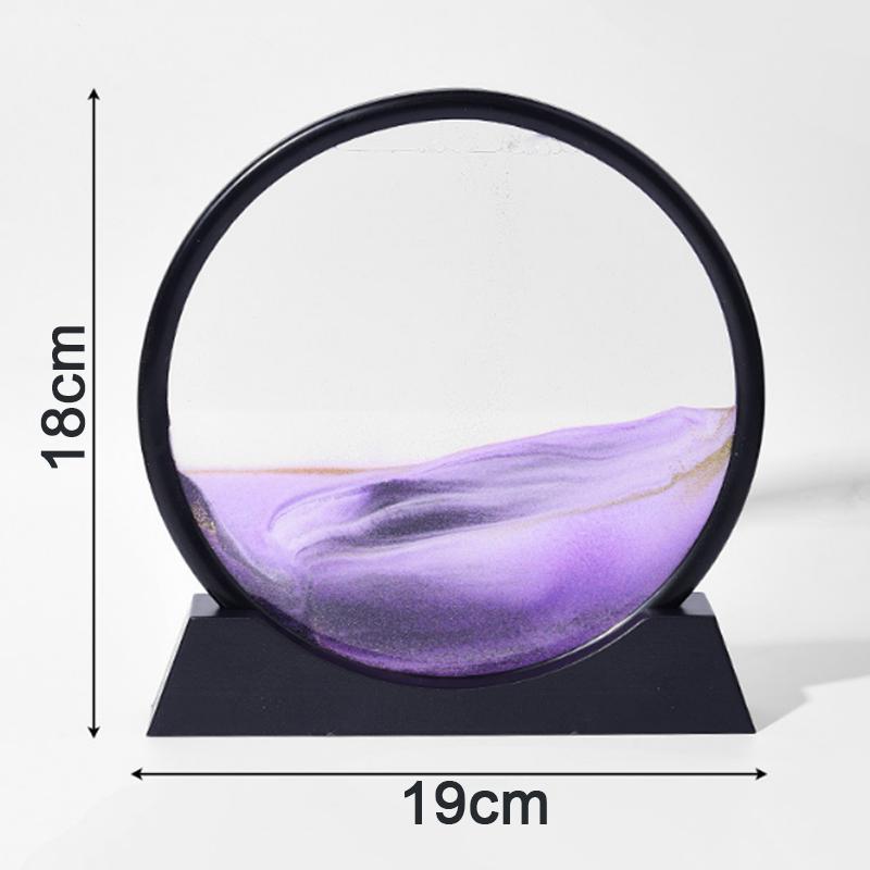 7 inch nisip mișcător Nisip Vedere Deep Sea Art Picture Clepsidra Afișare dinamică 3D Mișcare Nisip Pictură Home Office Decoration Cadouri