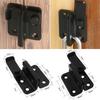 1pc Hardware Accessories Black Wardrobe Door Bolt Latch Drawer Lock Safety Stainless Steel Door Lock Locker Brushed