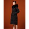 Tanboer Women's Extreme Cold Long Goose Down Jacket with Blue Fox Fur Collar TB232868