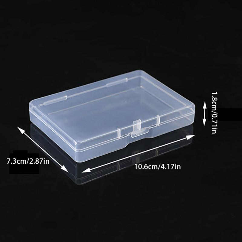 10 Stück Rechteckige Transparente Plastikbox Schmuckkarte Schreibwaren Aufbewahrungsbox Kleinteile Aufbewahrungsbox