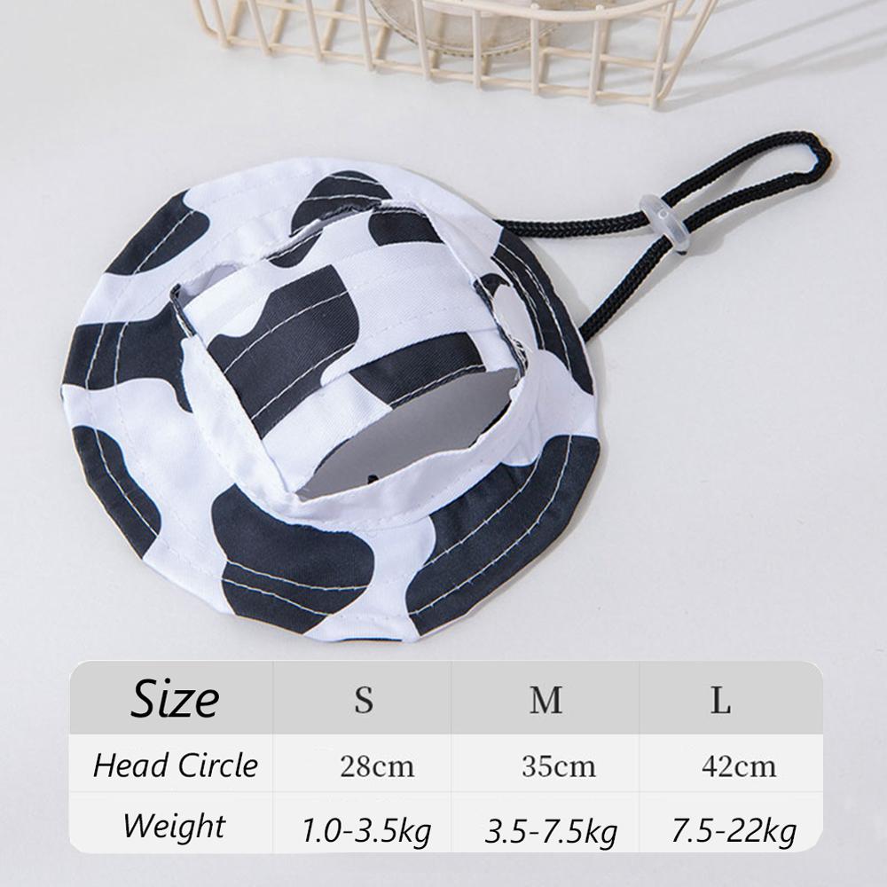 

Cute Print Dog Hat for Small Medium Dogs Adjustable Pet Cap Puppy Pug Corgi Dachshund Hats mascotas perros Accessories S-advise 1-3.5kg
