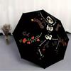 1pc Skeletal Flowers Automatic Open/Close Umbrella, Portable Folding Umbrella for Travel, Themed Events, It is suitable as a gift for various festival