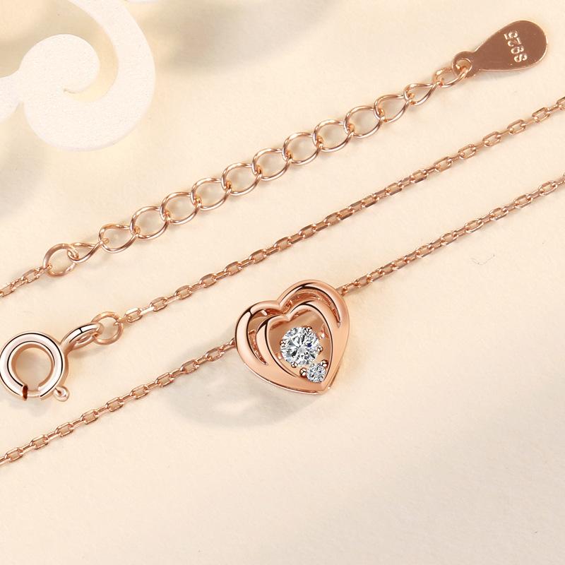 Beating Heart Necklace Women'S Fashion Light Luxury Niche High-End Love Smart Pendant Item Jewelry Gift Premium