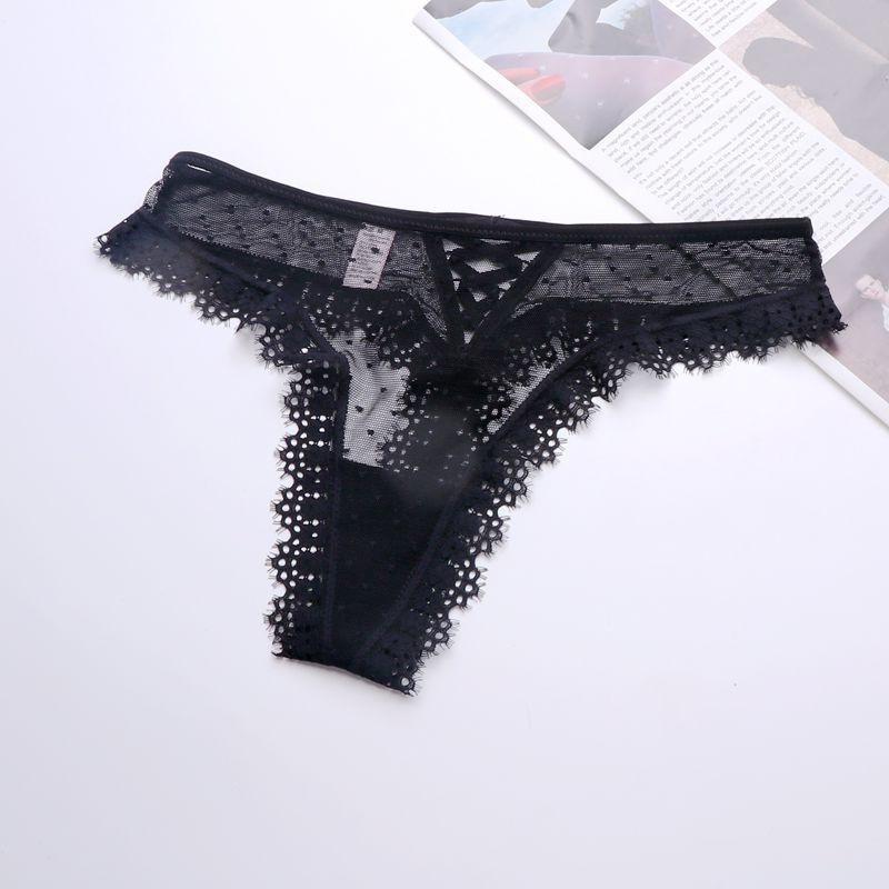 Sexy sex panties ultra-thin hollow mesh women's panties strap lace thong T-pants