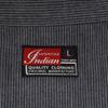 Indian Motorcycle Grey Cotton IM27052 Pinstripe Embroidered Shirt Tops L Gray stripesUsed