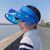 Children's hats boys and girls summer visor big eaves fan empty top hat cartoon cute dinosaur sun hat