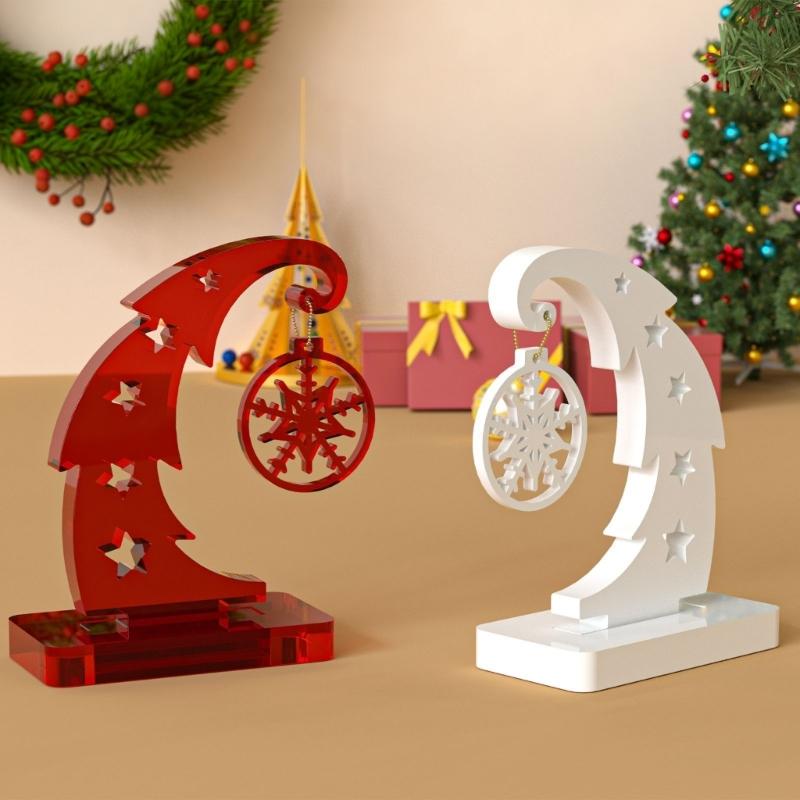 Holiday Resin Craft Mould Christmas Tree Silicone Mould With Snowflake Designs For Festive Decorations