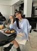 Linen Shirt For Women Spring Casual Loose Fit Long Sleeve With Pocket For Office And Daily Wear