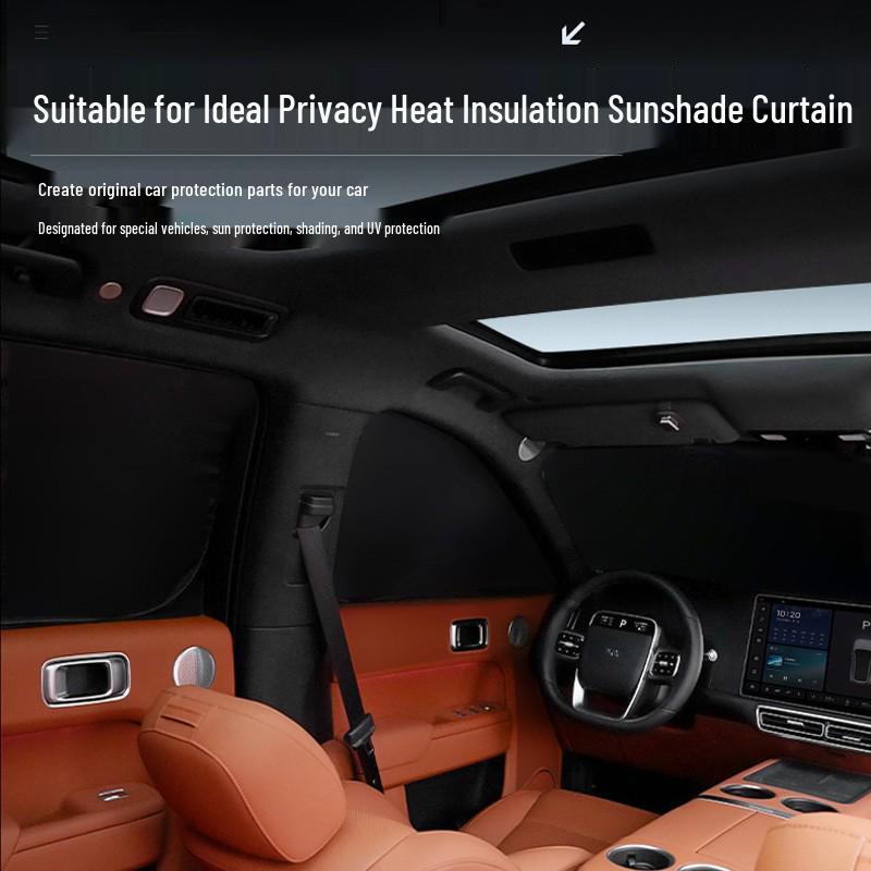Kompatibel mit Li Auto L6/L7/L8/L9/i6/i8 ONE: Autofenster-Sonnenschutz - Sichtschutz, Wärmeisolierung und Sonnenschutz.