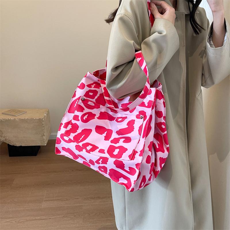 Geantă Tote Leopard Geantă de capacitate mare Geantă Shopper de umăr pentru femei