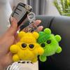 Cute Elfin Key Chains Sunglasses Elf Rabbit Hair Pendants Key Ring Accessories Woman Fashion Bag Handbag Decoration