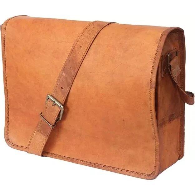 

Мужская новая кожаная сумка-мессенджер, сумка-портфель для ноутбука, из натуральной кожи, ручной работы, Деловая 13 x 10 x 4 in
