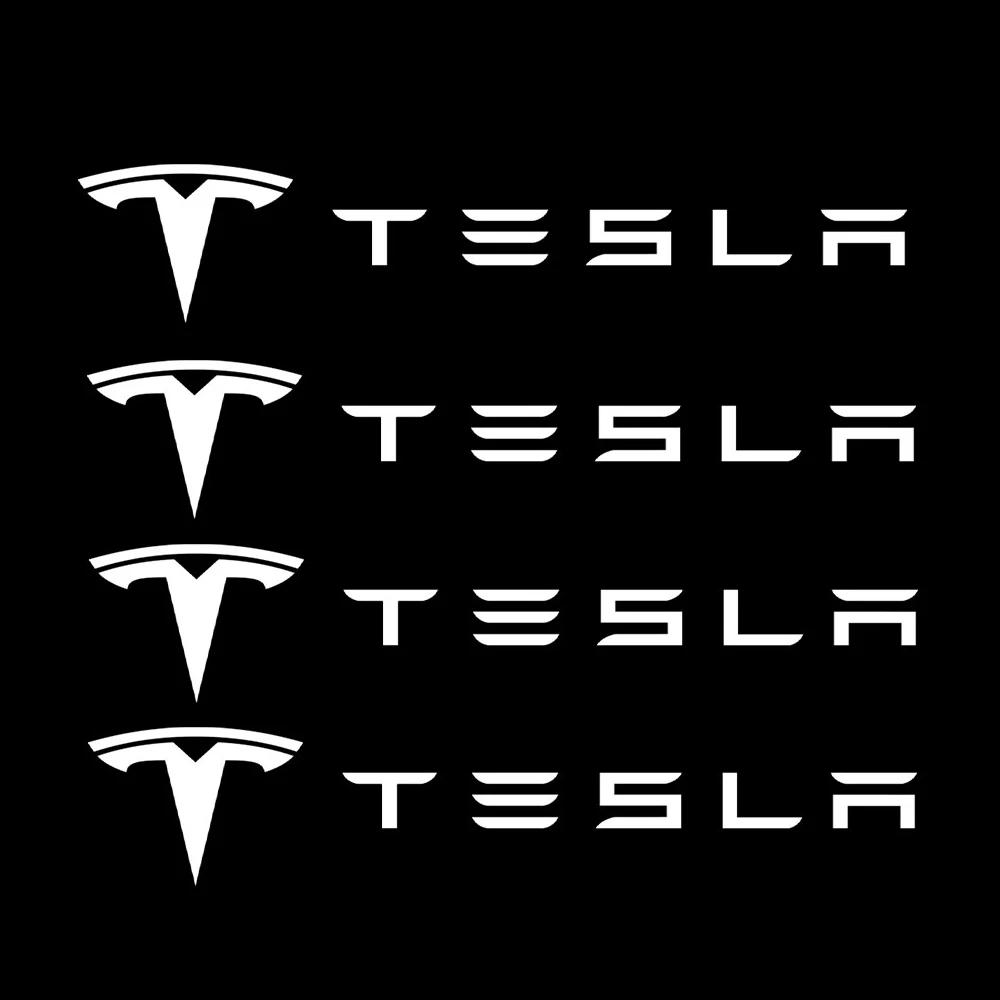 

Car Sticker 2025 New Tesla 4pc PVC Car Front Windshield Sticker Body Decorative Decals For Tesla Roadster Cybertruck Model 3 Mod For Tesla білий