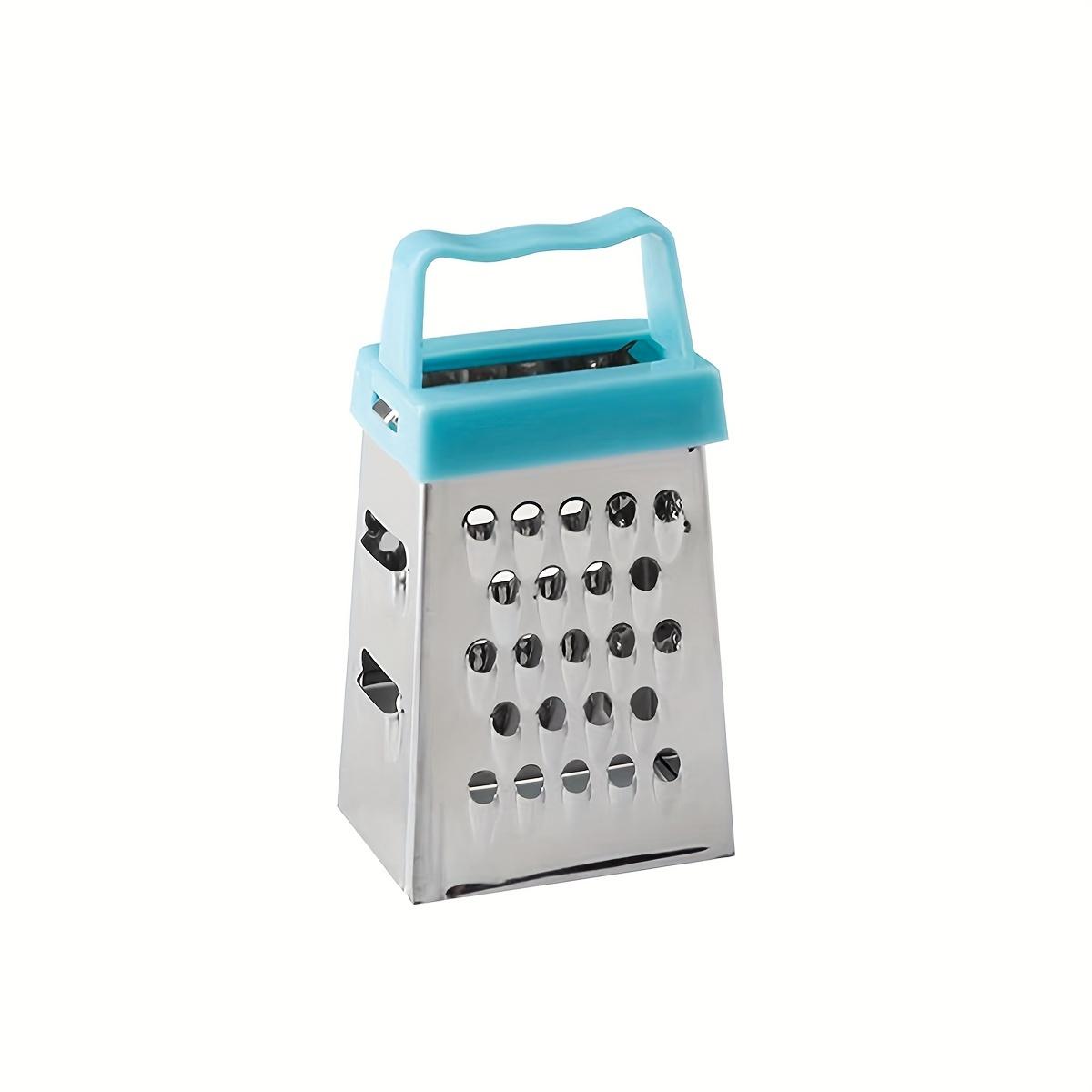 1PC Stainless Steel Mini Cheese Grater, 4-sided Multi-function Vegetable Slicer and Kitchen Lemon Grater, Cutting Tool синий