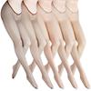 Une Paire Collants Résille Été Style Décolleté en V Paillettes Carnaval Femmes Maille Fine Marron Doux Saumon Caramélo Petite Couleur Bronzage