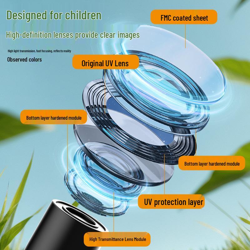 HD Kids' Microscope Science Kit with Specimens, 40-16000x Magnification, for Primary & Secondary Students.