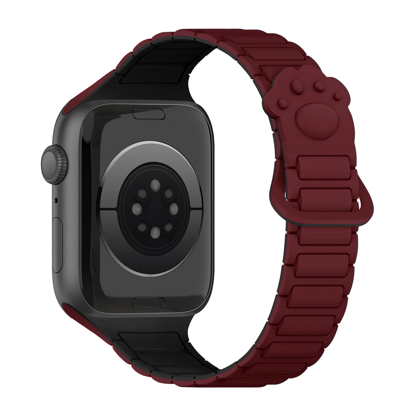 

Магнитный силиконовый ремешок для Apple Watch Ultra 3 40 мм 44 41 мм 45 49 мм 42 мм/46 мм, браслет в виде лапы, iWatch 11 10 SE 9 8 7 6 38-40-41mm