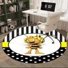Bee Themed Chair Mat  Round Carpet for Home Decor, Office Use, and Gifts0392b
