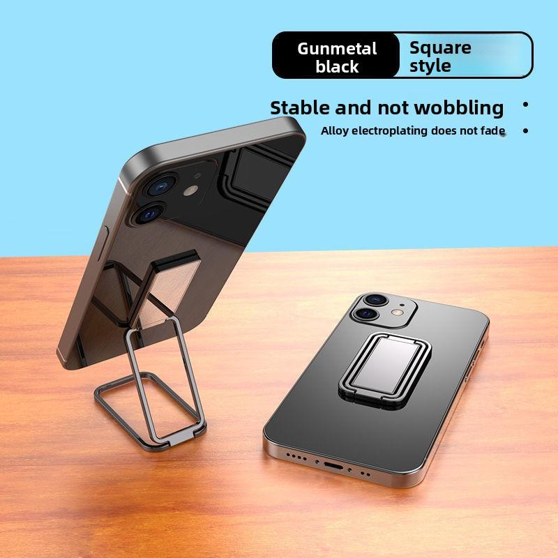 

Cross-border magic ring stand, ultra-thin foldable portable adhesive back ring, creative phone and tablet ring holder Black 2 pack