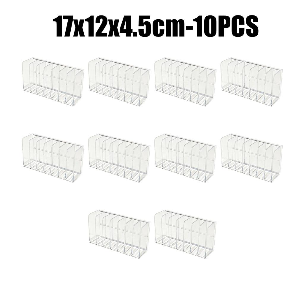 7-Slot Transparent Plastic Hand Cream Organizer Multi-Functional Makeup Holder for Home Office Bathroom Dressing Table Sorting